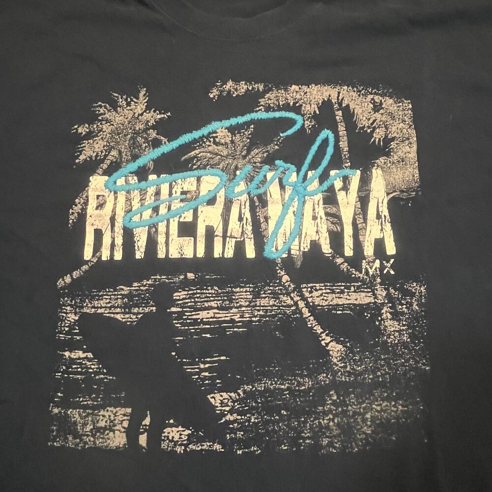 Riviera‎ Maya Mexico Men's XL Men Surf Black Shirt